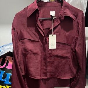 A New Day Crop blouse nwt sz xs